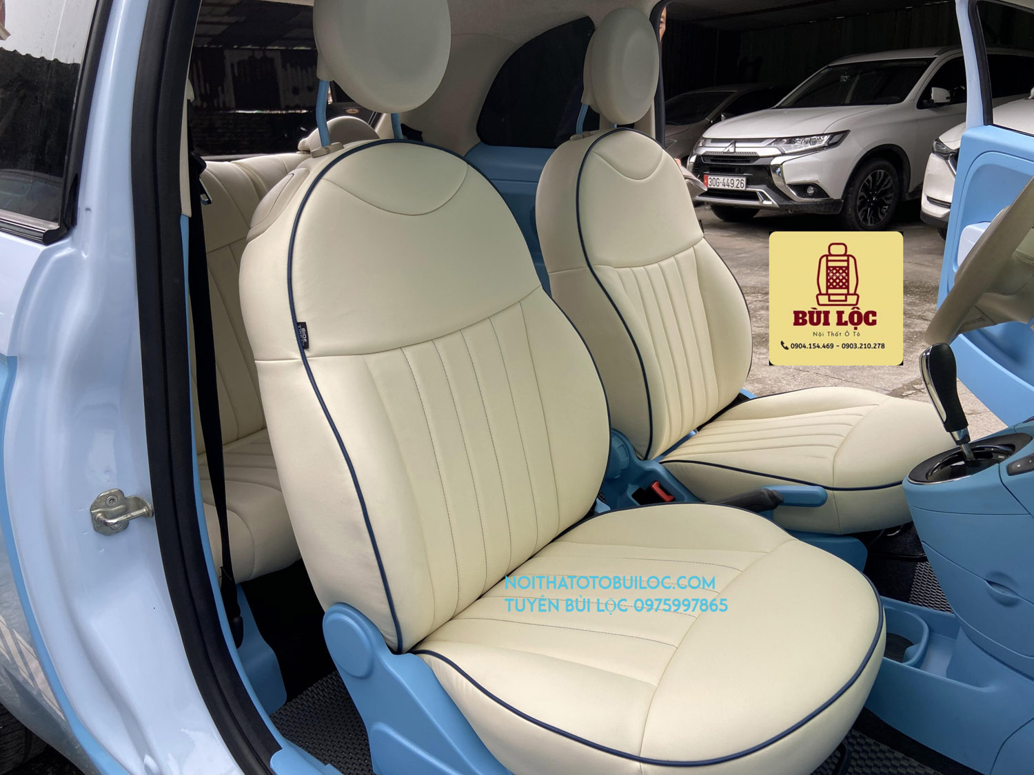 Bọc ghế da Fiat 500 - Nội thất ô tô Bùi Lộc